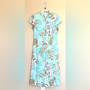 Amanda Lane Floral Print Keyhole Front Maxi Dress